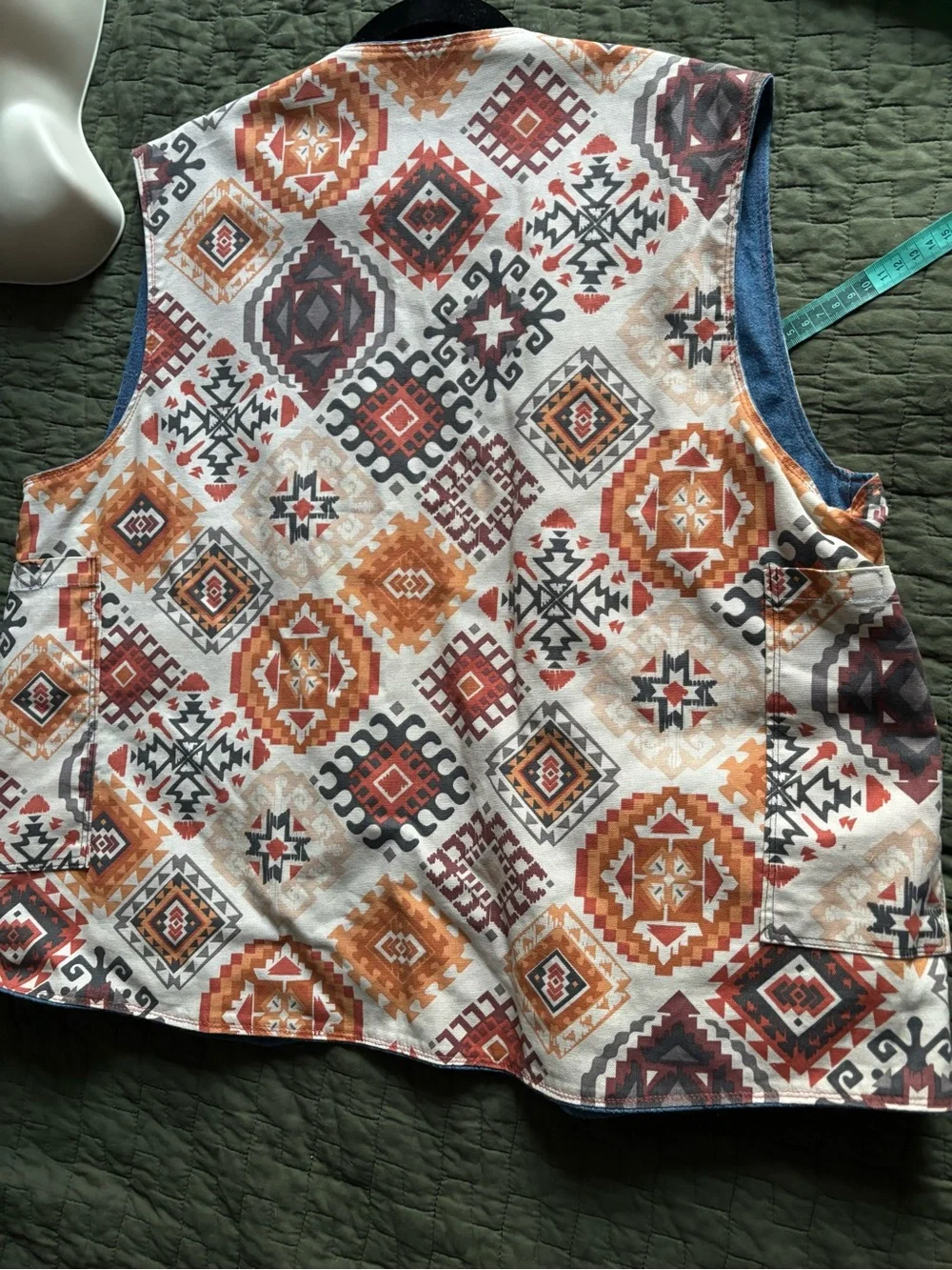 vintage West Cal .45 reversible western vest  70s/80s